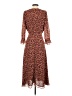 Madewell 100% Polyester Print Brown Casual Dress Size 0 - photo 2