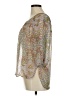 Lauren Conrad 100% Polyester Silver 3/4 Sleeve Blouse Size M - photo 5