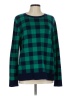 Kim Rogers 100% Cotton Checkered-gingham Green Pullover Sweater Size L - photo 1