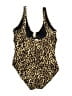 Assorted Brands Animal Print Gold One Piece Swimsuit Size 14 - photo 2
