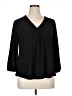 TWO by Vince Camuto Black 3/4 Sleeve Blouse Size XL - photo 1