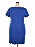 Talbots Solid Blue Casual Dress Size 18 (petite) - photo 2