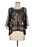 Unbranded 100% Polyester Black 3/4 Sleeve Blouse Size M - photo 1