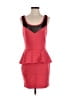 Chesley Color Block Red Cocktail Dress Size S (estimated) - photo 1