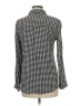 Big Dart 100% Viscose Houndstooth Black Long Sleeve Button-Down Shirt Size 8 - photo 2