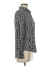 Big Dart 100% Viscose Houndstooth Black Long Sleeve Button-Down Shirt Size 8 - photo 4