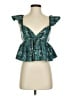 Day + Moon 100% Polyester Teal Sleeveless Blouse Size S - photo 1