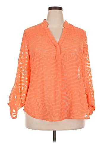 Kaari Blue 3/4 Sleeve Blouse (view 1)