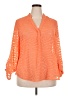 Kaari Blue Orange 3/4 Sleeve Blouse Size 2X - photo 1