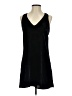 Lavender Brown Solid Black Casual Dress Size XS - photo 1