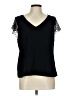 Shein 100% Polyester Black Short Sleeve Top Size L - photo 1