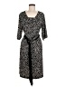 Dana Buchman Animal Print Black Casual Dress Size M - photo 1