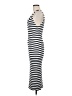 H&M Stripes Ivory White Cocktail Dress Size M - photo 5