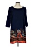 Bebop Paisley Blue Casual Dress Size L - photo 1