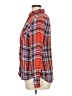 Merona 100% Rayon Plaid Red Long Sleeve Button-Down Shirt Size XL - photo 5
