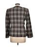 Leslie Fay Plaid Brown Gray Wool Blazer Size 10 - photo 2
