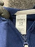 Carter's 100% Cotton Blue Zip Up Hoodie 9-12 MO / 12 MO - photo 3