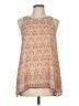 Max Studio 100% Polyester Tan Sleeveless Blouse Size M - photo 1