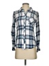Rails 100% Rayon Plaid Blue Long Sleeve Button-Down Shirt Size XS - photo 1