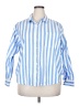 Maurices Stripes Blue Long Sleeve Button-Down Shirt Size XXL - photo 1