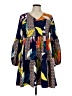 Unbranded Print Blue Casual Dress Size M - photo 1
