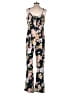 Chelsea28 100% Polyester Floral Black Jumpsuit Size XL - photo 2
