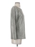 Kim & Cami Metallic Silver Long Sleeve Top Size S - photo 4