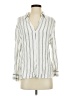 Mango Stripes Ivory Long Sleeve Blouse Size 4 - photo 1