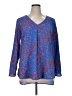 Bobeau Blue 3/4 Sleeve Blouse Size XL - photo 1