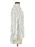 Mango Stripes Ivory Long Sleeve Blouse Size 4 - photo 4