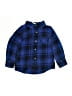 Healthtex 100% Cotton Plaid Blue Long Sleeve Button-Down Shirt Size 4T - photo 1