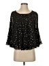 Floreat 100% Viscose Black 3/4 Sleeve Blouse Size S - photo 1
