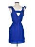 Kirra 100% Polyester Solid Blue Casual Dress Size S - photo 2