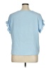 Shein Curve 100% Polyester Blue Short Sleeve Top Size 1X - photo 2