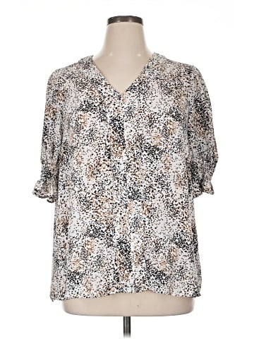 Jones New York Short Sleeve Blouse (view 1)