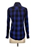 Guess 100% Viscose Plaid Blue Long Sleeve Button-Down Shirt Size XS - photo 2