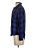 Guess 100% Viscose Plaid Blue Long Sleeve Button-Down Shirt Size XS - photo 5