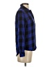 Guess 100% Viscose Plaid Blue Long Sleeve Button-Down Shirt Size XS - photo 4