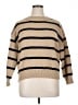 Shein Curve 100% Polyester Stripes Tan Turtleneck Sweater Size 0X - photo 1