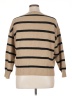 Shein Curve 100% Polyester Stripes Tan Turtleneck Sweater Size 0X - photo 2