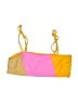 Ellejay Color Block Yellow Swimsuit Top Size S - photo 1