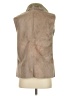 Drew 100% Polyester Tan Faux Fur Vest Size S - photo 2