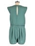 BCBGeneration 100% Polyester Solid Teal Romper Size M - photo 2