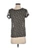 Brooklyn Industries 100% Polyester Chevron-herringbone Black Short Sleeve Top Size XS - photo 1