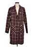 Harlyn Plaid Burgundy Coat Size M - photo 1