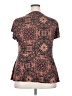 Dana Buchman Paisley Brown Short Sleeve Blouse Size XXL - photo 2