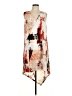 Bar III 100% Polyester Print Ivory Casual Dress Size L - photo 1