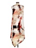 Bar III 100% Polyester Print Ivory Casual Dress Size L - photo 2