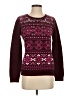 Talbots Print Burgundy Pullover Sweater Size S - photo 1