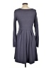 Assorted Brands Solid Gray Casual Dress Size L - photo 2